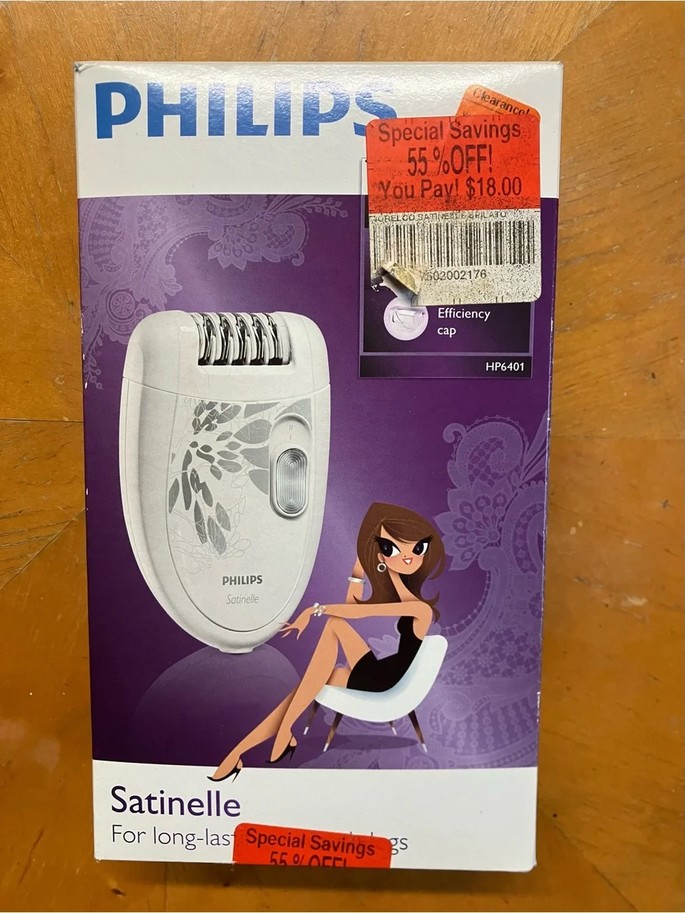 Philips Satinelle Compact Hair Removal Epilator HP6401